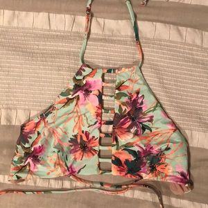 Floral highneck bathing suit!🌸